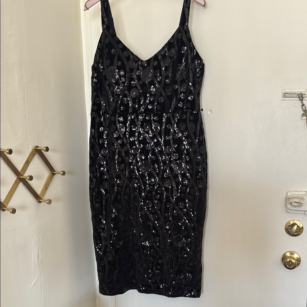 Pin Up Black Sequin Dress